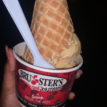 Bruster's Real Ice Cream - Waffle cone flipped into the cup - Ice Cream & Frozen Yogurt Near Me - Altamonte Springs, Florida Bruster's Real Ice Cream - Waffle cone flipped into the cup - Ice Cream & Frozen Yogurt Near Me - Altamonte Springs, Florida