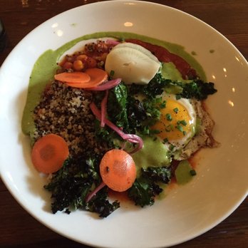 Laura Lee's - Meatless Monday special. Quinoa chick peas kale pickled veggies egg. Yum! - New American Near Me - Richmond, Virginia Laura Lee's - Meatless Monday special. Quinoa chick peas kale pickled veggies egg. Yum! - New American Near Me - Richmond, Virginia
