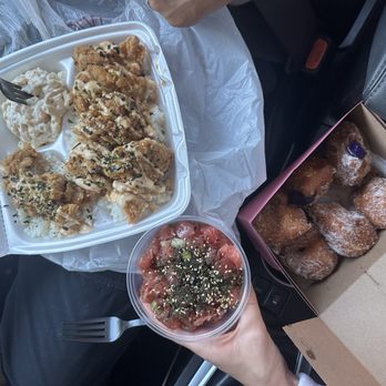 Hapa Food - garlic chicken, poke, ube and regular malasadas - Hawaiian Near Me - Mesa, Arizona Hapa Food - garlic chicken, poke, ube and regular malasadas - Hawaiian Near Me - Mesa, Arizona