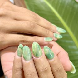 Bilancia Nail Spa - Jade marble nail design- @Bilancia Nail Spa