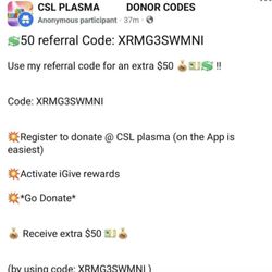 CSL Plasma - XRMG3SWMNI