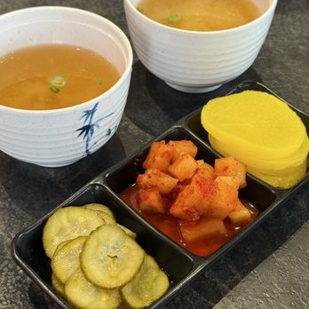 King Katsu Land - Miso soup and banchan - Soul Food Near Me - Daly City, California