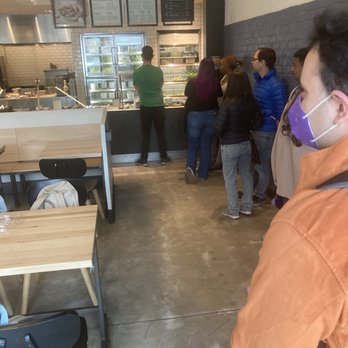 CAVA - Long line no one at cash register - Mediterranean Near Me - Austin, Texas