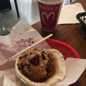 Mama's Bakery - We had the egg/cheese/ham bagel along with this chocolate raspberry muffin, deliciousness! - Bakeries Near Me - Florence, FI