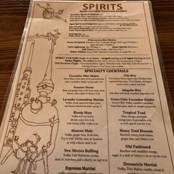 Little Toad Creek Brewery - Menu - Breweries Near Me - Las Cruces, New Mexico