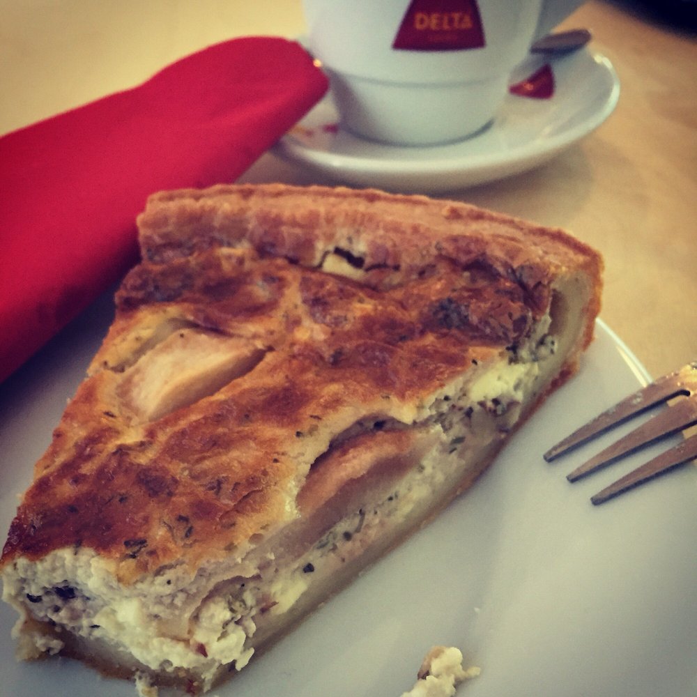 Mercearia - Delicious. Pear quiche with feta, Rosemary, and toasted walnuts. Amazing flaky pastry, savory and tangy. - Cafes Near Me - Berlin, BE