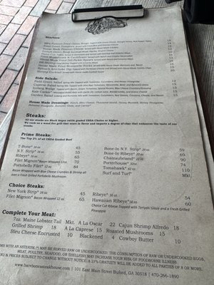 Menu photo 2 Bare Bones Steakhouse Buford, GA Menu photo 2 Bare Bones Steakhouse Buford, GA