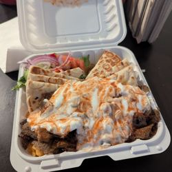 Alex’s Gyro & Falafel - Beef and lamb platter
