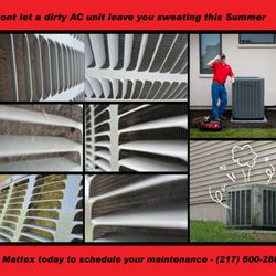 Mattex - A clean condenser is a happy condenser. Before and after photos from a recent AC coil cleaning service.