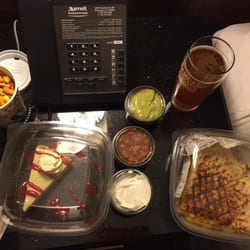 Harry's Pub - Quesa, key lime pie, loose cannon IPA and bar snack mix. Eating and drinking in my room in bed: priceless!