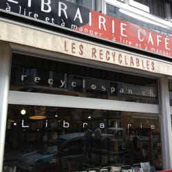 Les Recyclabes - Store front. Lovely cafe and used bookstore inside