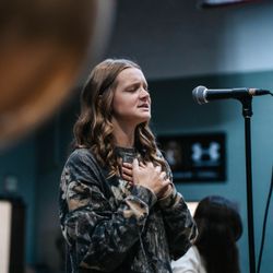 Mercy Culture Preparatory - Students leading worship during chapel