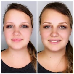 Natural looking powder brows