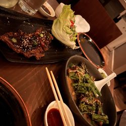 Imoto - Australian wagu and grilled mushrooms/broccoli