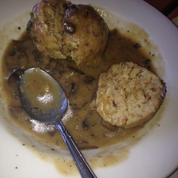 Speisekammer - To die for!!!! Appetizer. Semmelknodel mit pilzrahmsosse (bread dumpling made with bacon served with mushroom sauce). - German Near Me - Alameda, California Speisekammer - To die for!!!! Appetizer. Semmelknodel mit pilzrahmsosse (bread dumpling made with bacon served with mushroom sauce). - German Near Me - Alameda, California