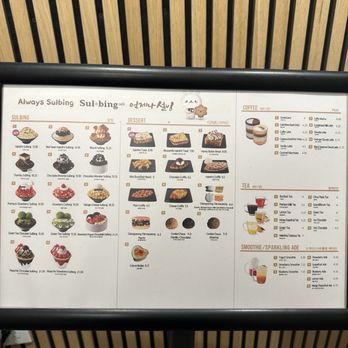 Sulbing Cafe - Menu August 2025 - Cafes Near Me - Mountain View, California