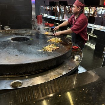 Feast - Cooking my bowl of goodies! - Buffets Near Me - Oklahoma City, Oklahoma