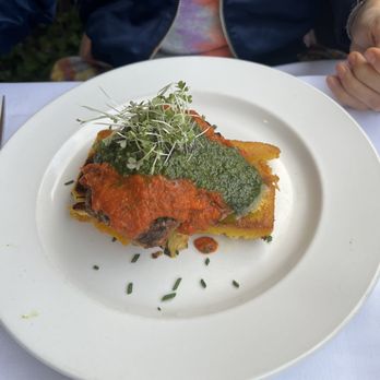 Madeline's - Polenta yummy. Generous portion. - New American Near Me - Cambria, California