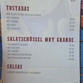 Cançun - Menu - Mexican Near Me - Alpnachstad, OW