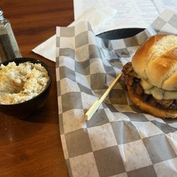 Iron City Sports Bar - Mushroom Swiss burger cold slaw