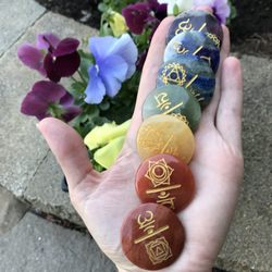Just Breathe - Some of my chakra crystals used for healing! I have some crystals available in my studio for purchase!