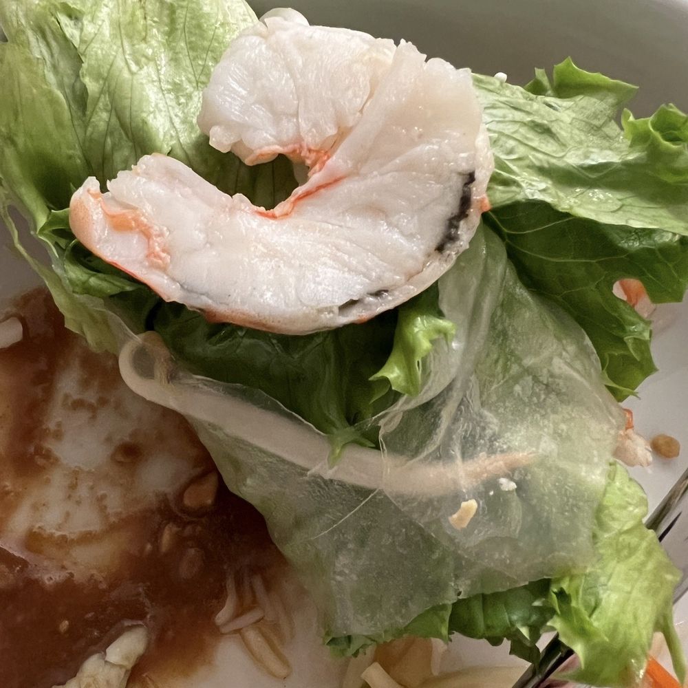 Basil Thai - Shrimp inside salad wrap - Thai Near Me - La Quinta, California