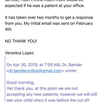Sandra Bender MD, FAAP - Bad customer service - Sports Medicine Near Me Sandra Bender MD, FAAP - Bad customer service - Sports Medicine Near Me