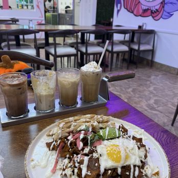 Madres Brunch - Mole chilaquiles and coffee flight - Breakfast & Brunch Near Me - Placentia, California Madres Brunch - Mole chilaquiles and coffee flight - Breakfast & Brunch Near Me - Placentia, California