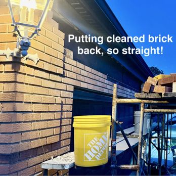 Smiley's Masonry - Each brick in each layer being put back perfectly level and all grout fixed flawlessly. - Masonry/Concrete Near Me - Portsmouth, Virginia Smiley's Masonry - Each brick in each layer being put back perfectly level and all grout fixed flawlessly. - Masonry/Concrete Near Me - Portsmouth, Virginia