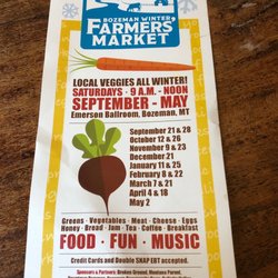 Bozeman Winter Farmers Market - Farmers Market schedule 2019