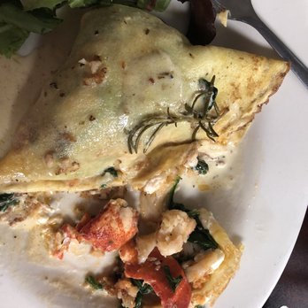 Turtle Cafe - There were two crepes and a small side salad. Yum!! - New American Near Me - Westbrook, Connecticut