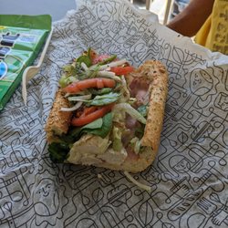 Island Market - Excellent sub. Great service. The photo shows half a sub. We bought a whole one and split it.