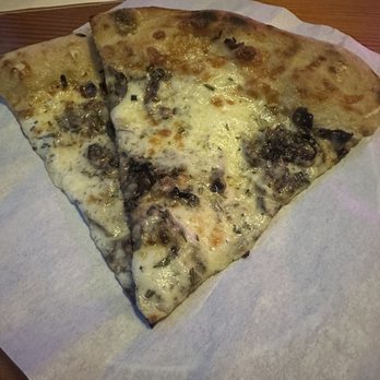 Pizza Thief - Wildwood: roasted mushrooms, cream, mozz-provolone, fontal, caciotta al tartufo, & rosemary. - Pizza Near Me - Portland, Oregon Pizza Thief - Wildwood: roasted mushrooms, cream, mozz-provolone, fontal, caciotta al tartufo, & rosemary. - Pizza Near Me - Portland, Oregon