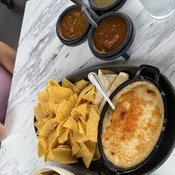 Perch Cantina - Corn dip? Or a cheese dip? It was advertised as corn dip but was way more cheese than corn kernels - Tex-Mex Near Me - Richland, Washington