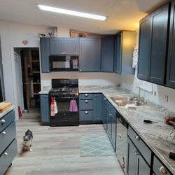 This client was looking for and needing a tile backsplash. This is before tile was installed.