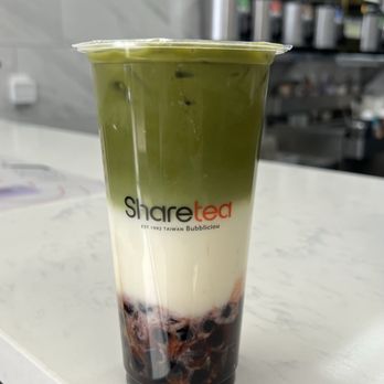 Sharetea - Strawberry Matcha Fresh Milk with Boba - Coffee & Tea Near Me - Las Vegas, Nevada