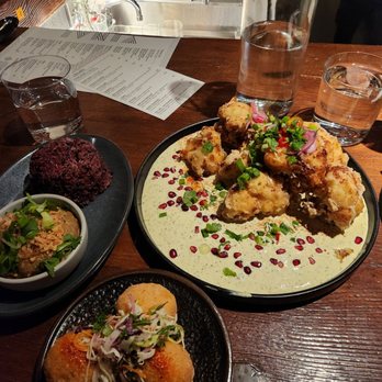 Vinai - Fried Cauliflower, Roasted Eggplant, Curry Rice Balls (3 orders). - New American Near Me - Minneapolis, Minnesota