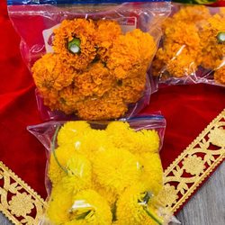 Arpan Mart - Mixed Marigold Flowers Yellow and Orange (100g) packs