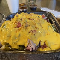 Brasstown Creek Gathering Place BBQ - My go to at Brasstown, Pork Nachos (with fries). Sooo good!!! This weighs about 8 pounds and can feed 3-4. Food coma