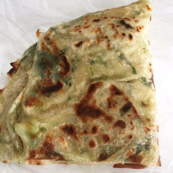 Jenny's Kitchen - Green onion pancake (shown here folded in 4), they are huge...and yummy! - Chinese Near Me - San Jose, California