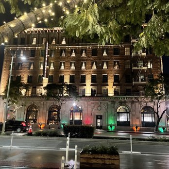 The Culver Hotel Bar & Restaurant - The hotel from across the street at night. Our room was street side and it was not loud at all and we kept the windows open all night! - Hotels Near Me - Culver City, California The Culver Hotel Bar & Restaurant - The hotel from across the street at night. Our room was street side and it was not loud at all and we kept the windows open all night! - Hotels Near Me - Culver City, California