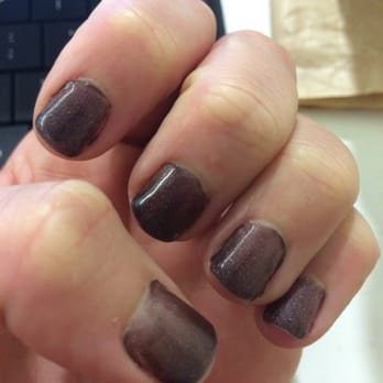 Paradise Nails - Uneven color on every finger - Nail Salons Near Me - La Mesa, California