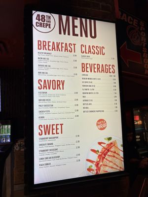 Menu photo 2 48th and Crepe Las Vegas, NV