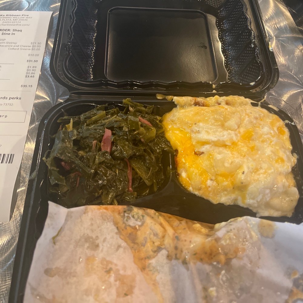 Ka'ribbean Fire - With a side of Macaroni N' Cheese with Collard Greens! - Caribbean Near Me - La Plata, Maryland Ka'ribbean Fire - With a side of Macaroni N' Cheese with Collard Greens! - Caribbean Near Me - La Plata, Maryland