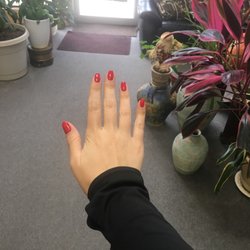 Sashay By - Red gel manicure for the holidays!