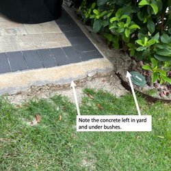 Paradise Pavers & Coping - I was told this is how jobs by Paradise are left.  Note how the concrete is already beginning to deteriorate.