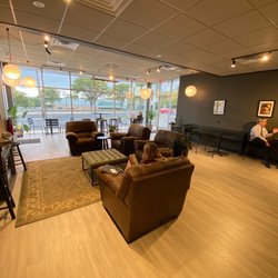 Nowhere Coffee - Interior has a cozy feel, with traditional tables and big chairs to fit the mood.