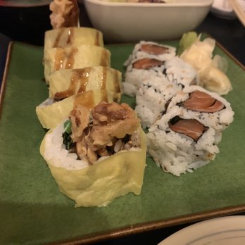 Sushi Kazu - Spider and Salmon Roll - Japanese Near Me - Centennial, Colorado Sushi Kazu - Spider and Salmon Roll - Japanese Near Me - Centennial, Colorado