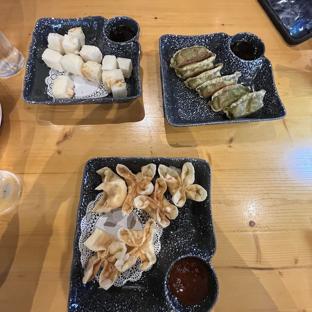 Saki Japanese Kitchen ll - Age Tofu, Gyoza Veg and crab rangoons - Sushi Bars Near Me - Naples, Florida Saki Japanese Kitchen ll - Age Tofu, Gyoza Veg and crab rangoons - Sushi Bars Near Me - Naples, Florida