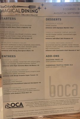 Menu photo 1 Boca Lake Mary, FL Menu photo 1 Boca Lake Mary, FL